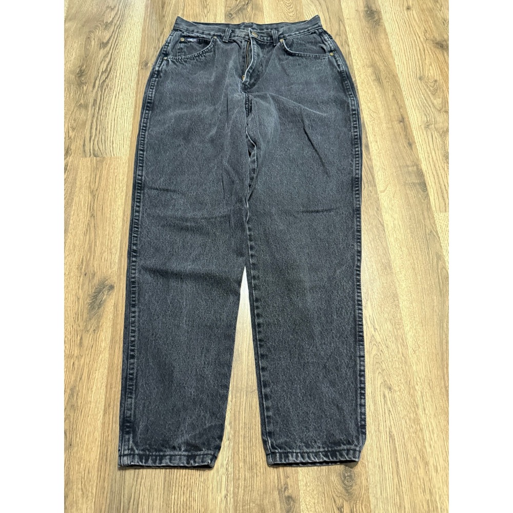 Chico's Jeans Women's Size 14 Petite Black Denim Relaxed Straight Tapered